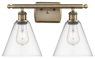 Innovations 516-2W-AB-GBC-82-LED 2 Light Bath Vanity Light, Antique Brass