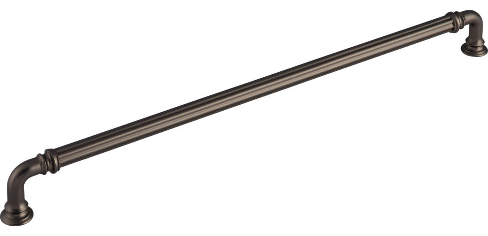 Top Knobs TK326 Reeded 12 Inch Center to Center Handle Cabinet - Polished
