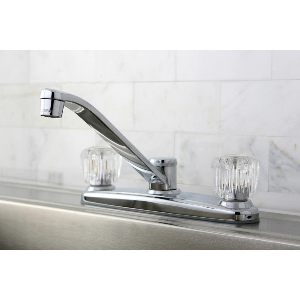 Kingston Brass Centerset Kitchen Faucet, Polished Chrome
