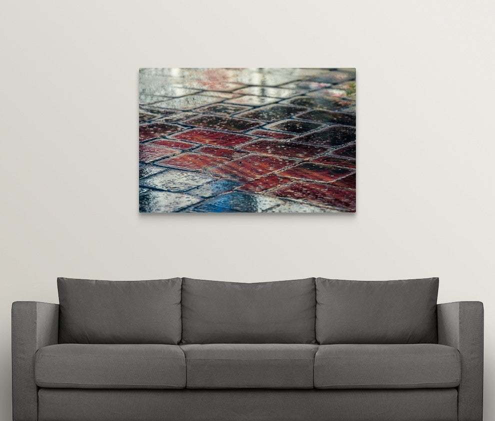 "Cape May Patio Abstract" Wrapped Canvas Art Print, 48"x32"x1.5"