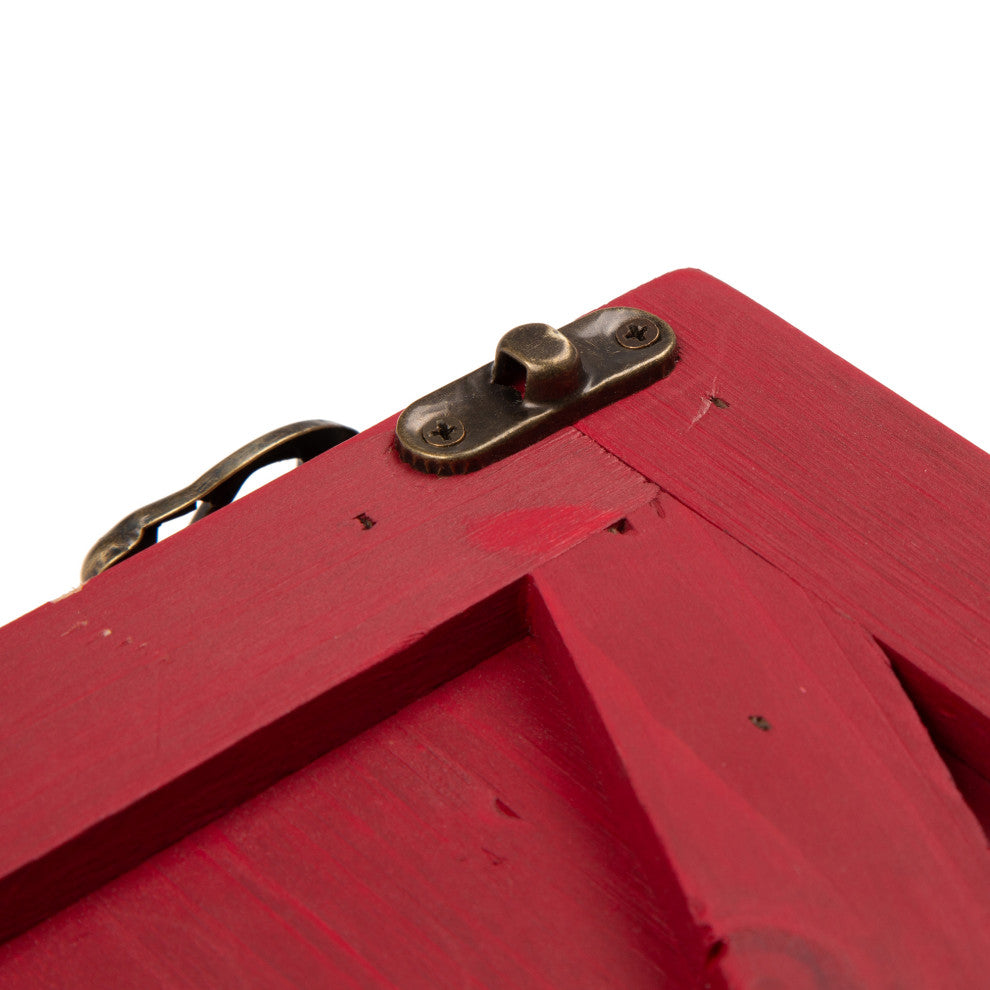22"L Red Wooden Tree Collar