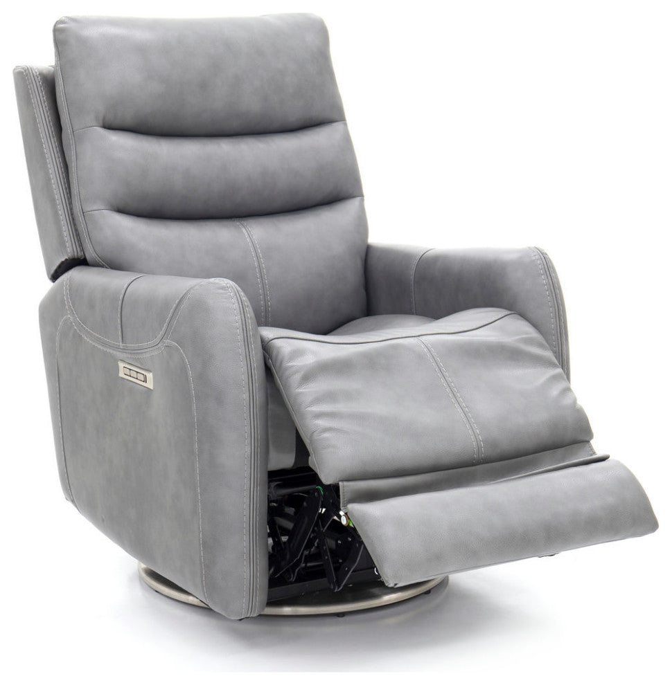 3PHL-1215 San Marco Swivel Recliner With Power Recline, Head Rest & Lumbar