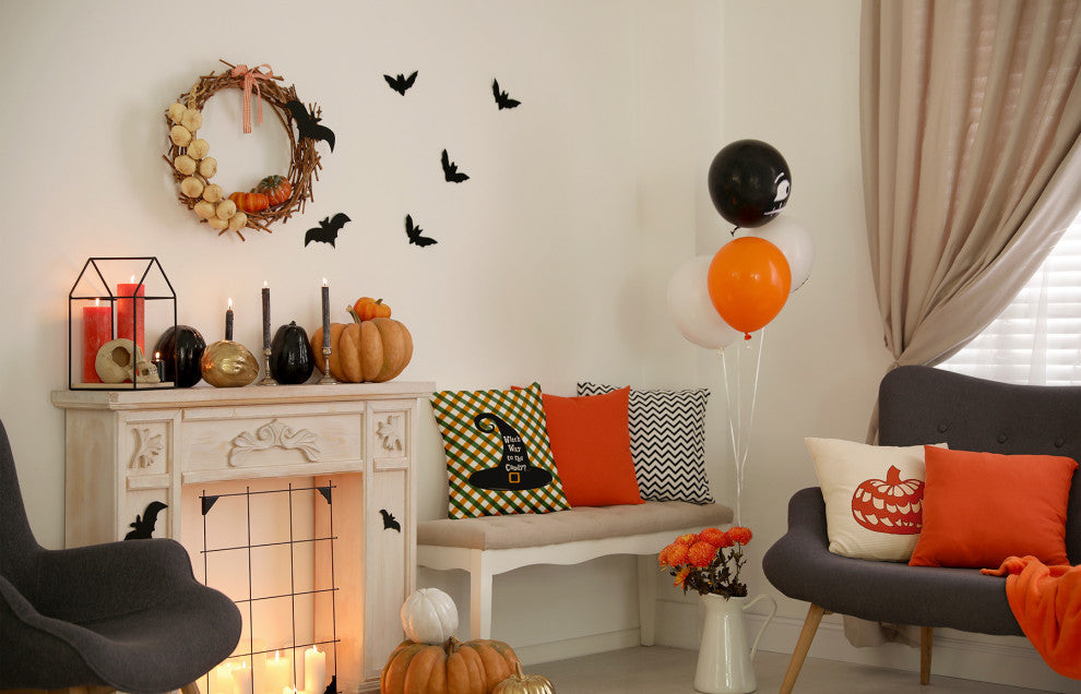 Witch Way to the Candy Accent Pillow, Golden Mustard, 26"x26"