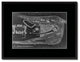 New York Monochrome Map Print On Canvas With Black Custom Frame, 16" X 21"