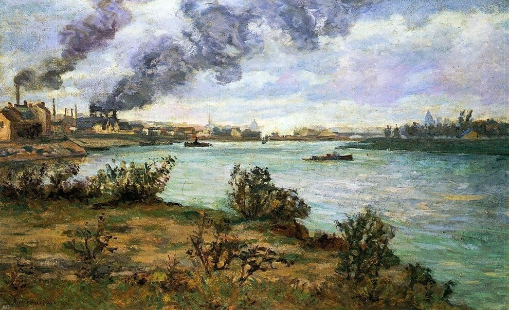 Armand Guillaumin The Confluence of the Seine and Marne at Ivry Wrapped Canvas