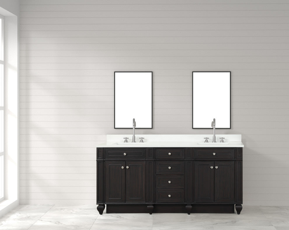 Winston 72" Double Vanity, Espresso