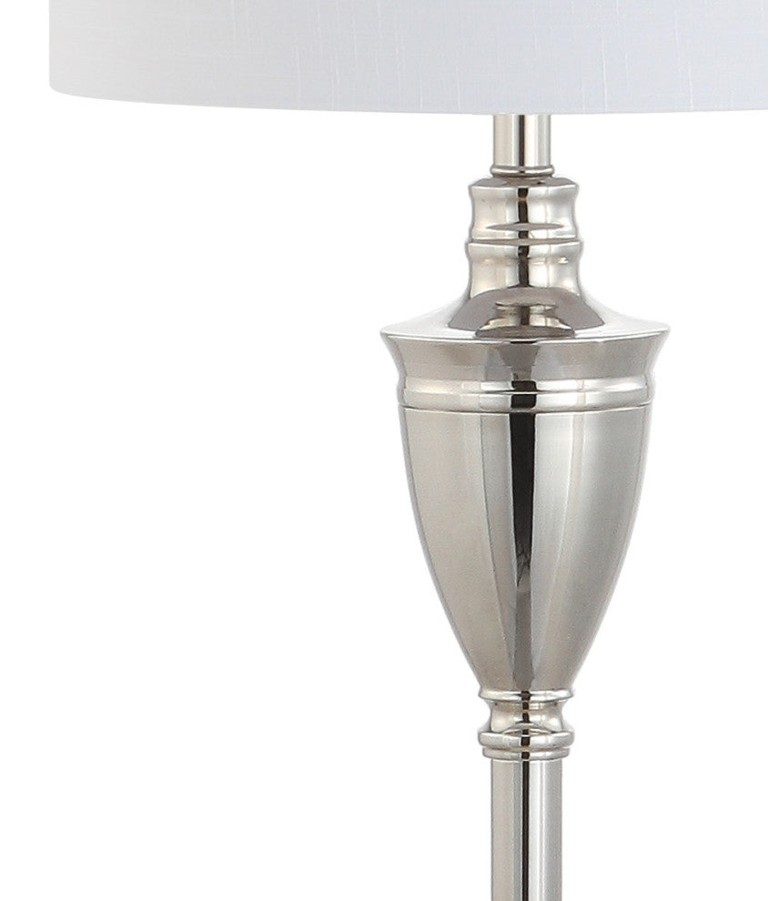 Othello Metal LED Floor Lamp, Polished Nickel, 62"