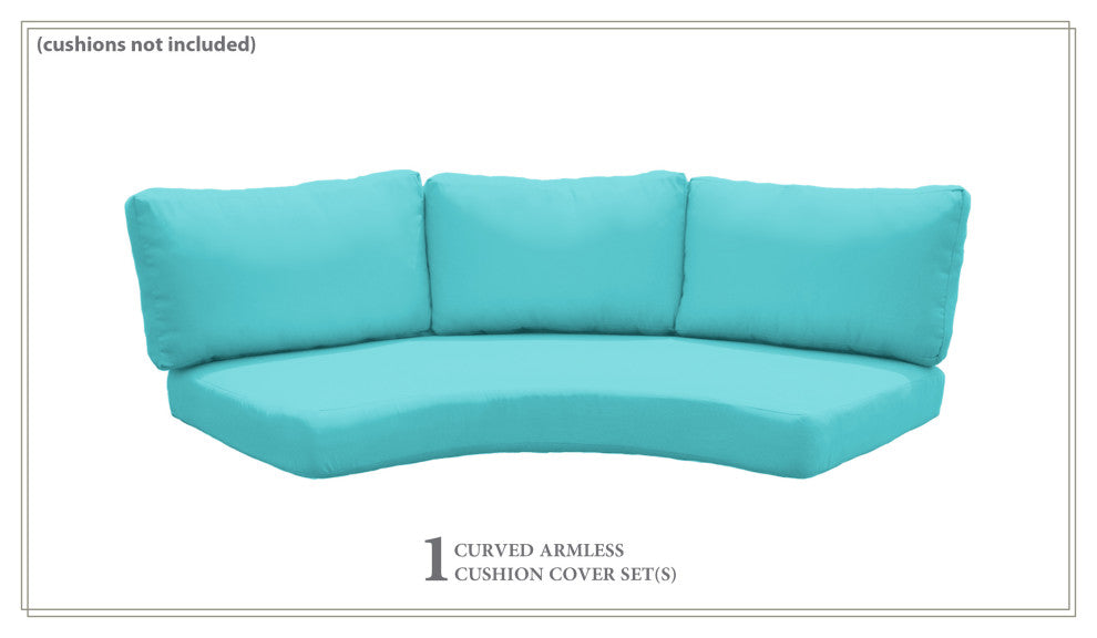 Covers for High-Back Curved Armless Sofa Cushions 6 inches thick
