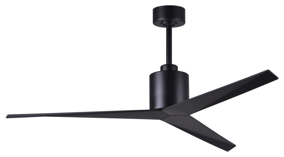 Matthews Fan, Eliza Geometric Ceiling Fan, Matte Black, Matte Black