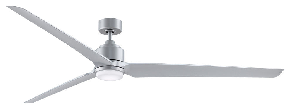 Fanimation TriAire Custom Ceiling Fan with LED Light, Silver, 84"
