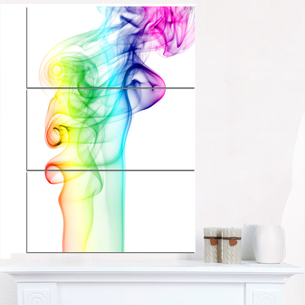 "Wave Light Art" Digital Metal Wall Art, 3 Panels, 28"x36"