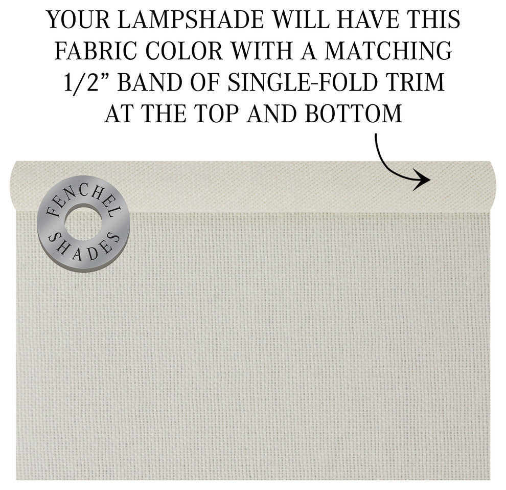 Fenchel Shades, 6"x11"x9" Spider Attachment Empire Lamp Shade, Linen