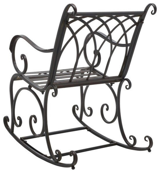 Safavieh Medrano Rocking Chair, Black Rust