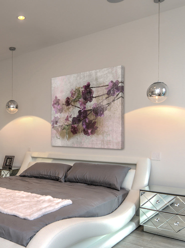 "Purple Flowers 2" Art Print, 81x81 cm
