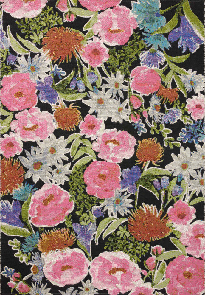 Loloi II Botanical Black/Multi 6'7"x9'4" Area Rug