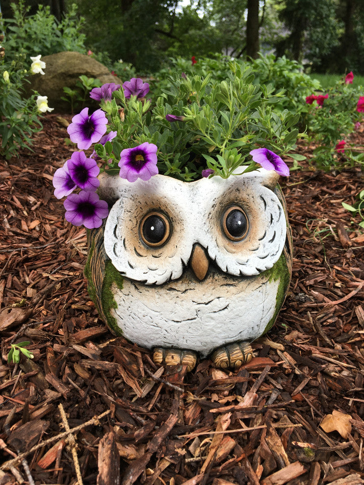 8" Owl Flower Pot