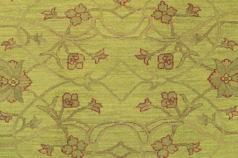 Overdyed Chobi Yusuf Green/Rust Rug, 8'4x9'4