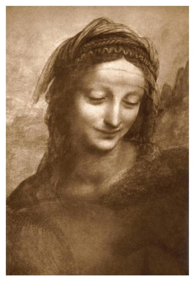 "Portrait of St. Anne" Digital Paper Print by Leonardo Da Vinci, 17"x24"