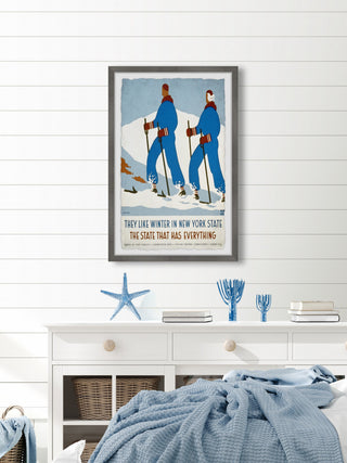 "Winter in NY State" Framed Painting Print, 8x12