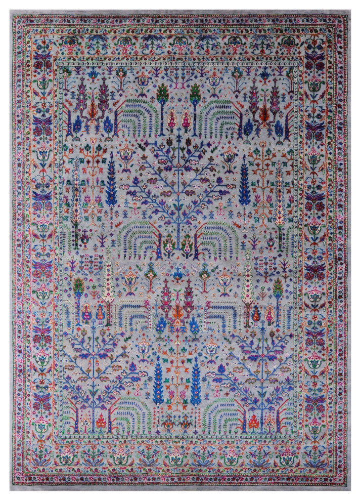 8' 11" X 12' 2" Persian Ziegler Handmade Wool & Silk Rug - Q13719