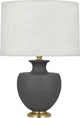 Michael Berman Atlas Table Lamp, Matte Ash With Modern Brass