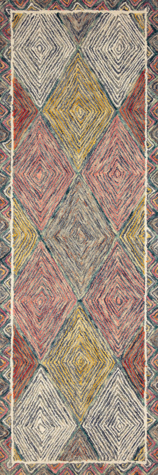 Loloi II Spectrum Blue/Red, Multi/Pink, 2'-6" X 9'-9"