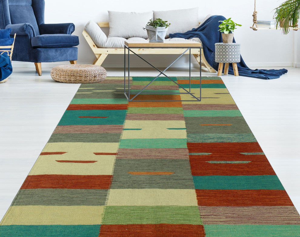 Winchester Kilim Saad Red/Charcoal Rug, 3'10x5'10