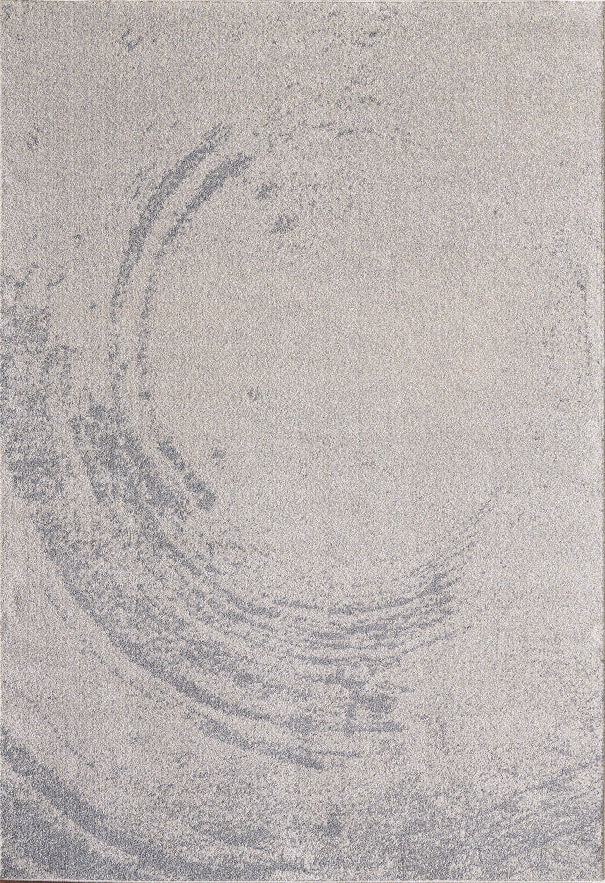 Abani Quartz QRZ160A Beige Grey Swirl Solid Area Rug