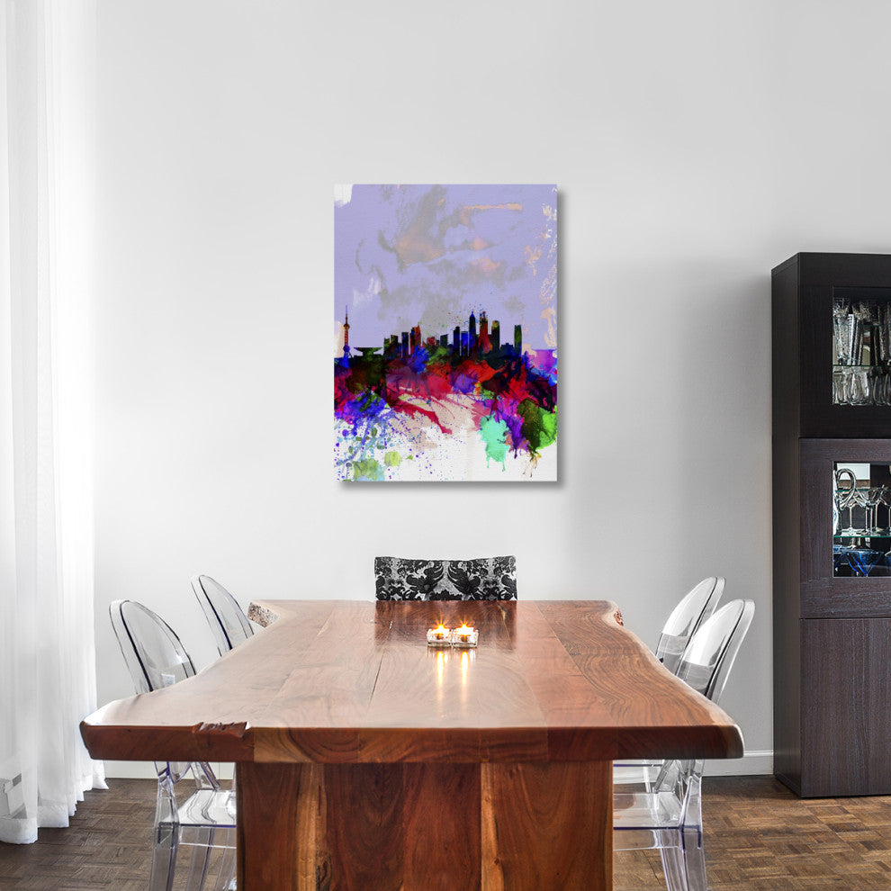 "Shanghai Watercolor Skyline" Fine Art Print