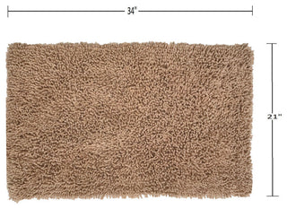 Fantasia Bath Rug Bath Rugs Set, 21x34 Rectangle, Linen