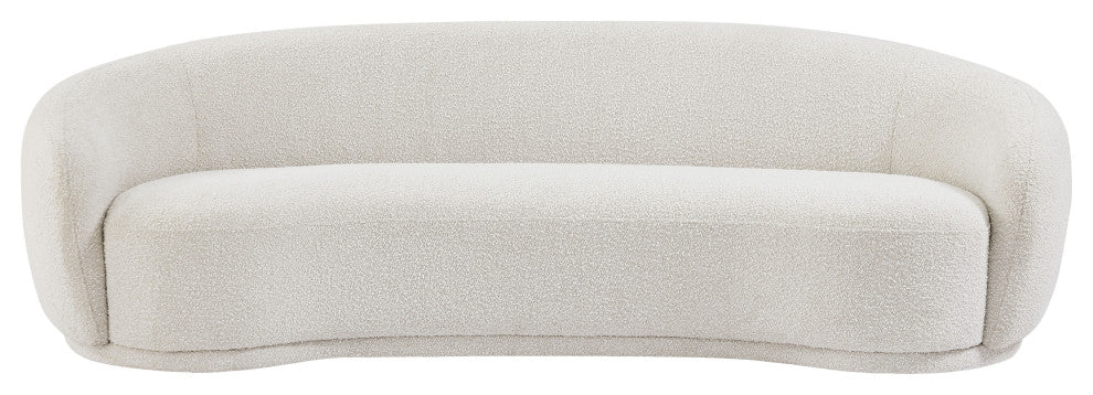 Hyde Boucle Fabric Upholstered, Cream, Sofa