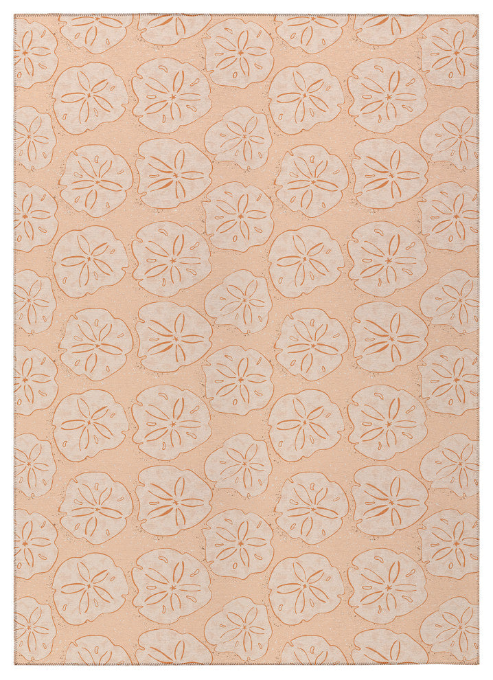 Indoor/Outdoor Seabreeze SZ10 Peach Machine Washable 8' x 10' Rug