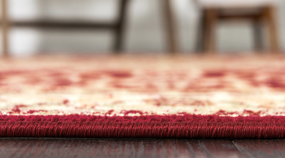 Unique Loom Red Napoleon Versailles 2' 2 x 6' 0 Runner Rug