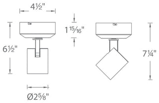 Lucio LED 10W Monopoint 2700K Asymmetric Beam, Black