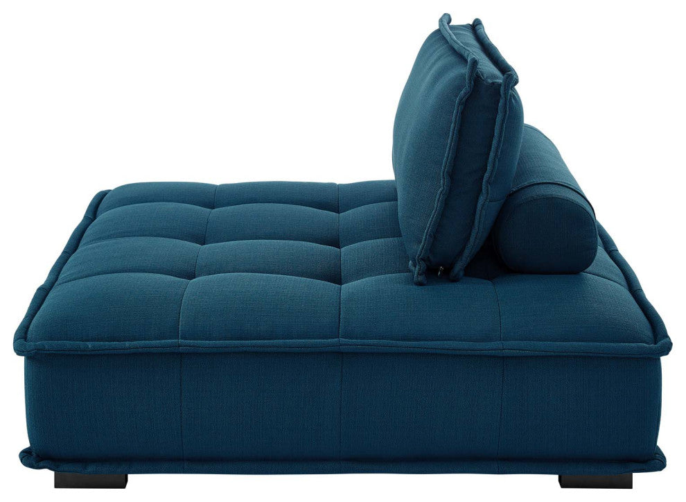 Modular Deep Tufted Sectional Sofa Set, Azure Navy Blue, Modern, Lounge