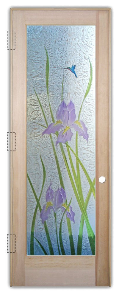 Interior Prehung Door or Interior Slab Door - Iris Hummingbird - Douglas Fir...
