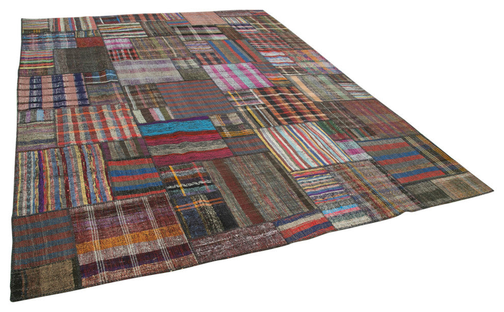 Rug N Carpet - Handmade Anatolian 10' 10'' x 13' 5'' Rustic Patchwork Kilim Rug