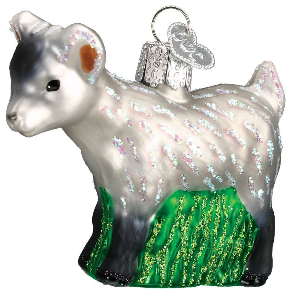 Old World Christmas 12285 Glass Blown Pygmy Goat Ornament