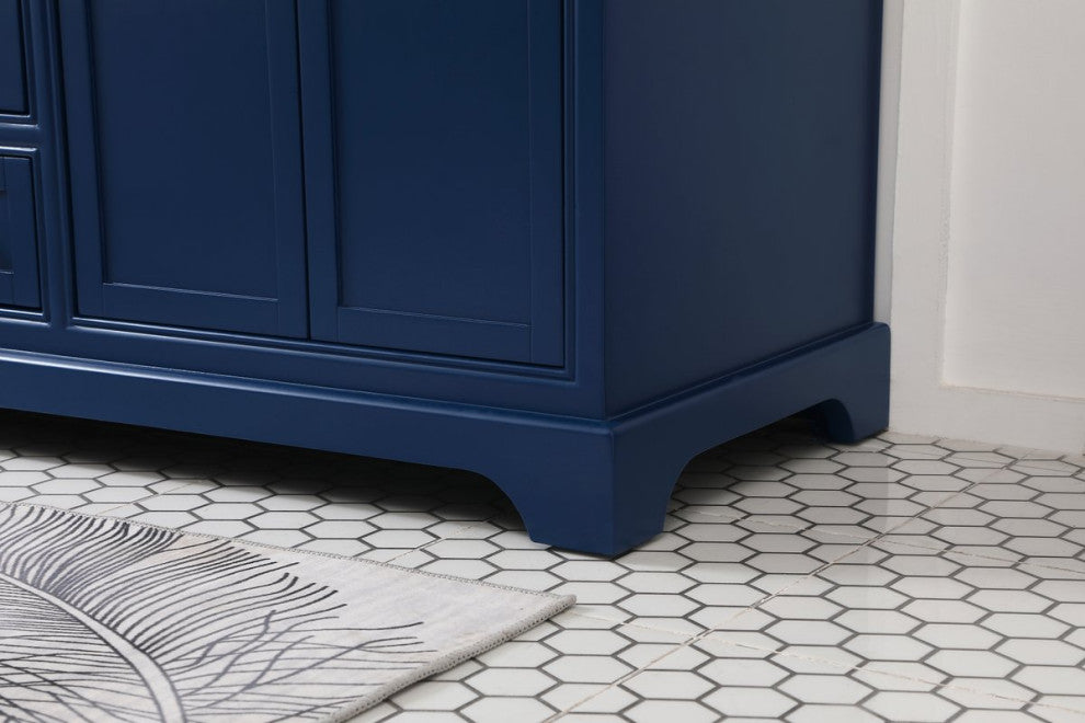 Amber 60" Double Bathroom Vanity, Blue