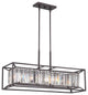 Linares 4-Light Linear Chandelier, Vintage Bronze