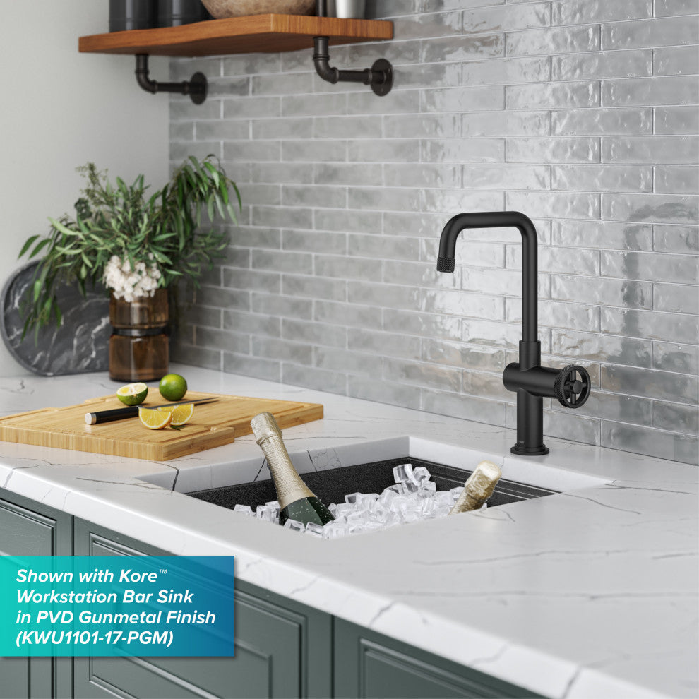 Urbix Bridge Kitchen Faucet, Matte Black, Kpf-3127mb