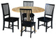 42 in. Dual Drop Leaf Table with 4 Slat Back Dining Chairs