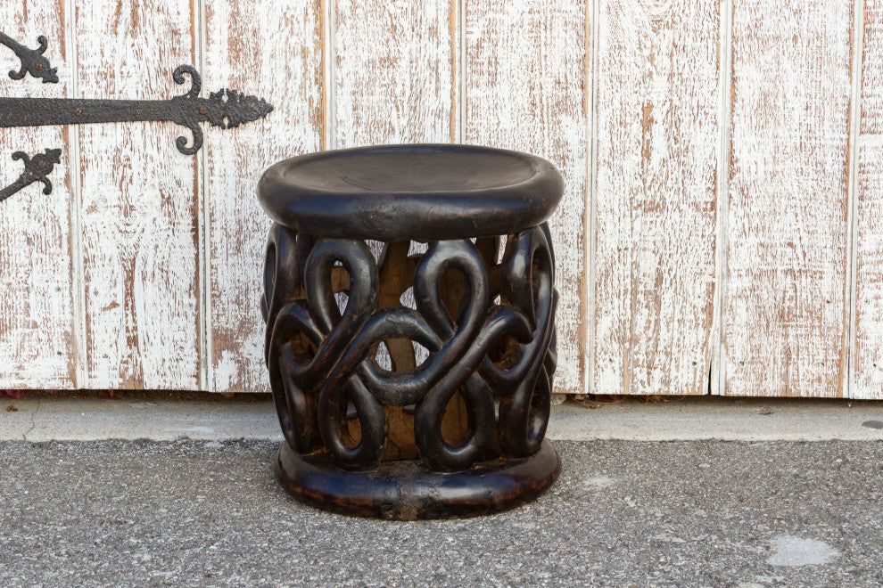 Unique Figural Carved Bamileke Stool