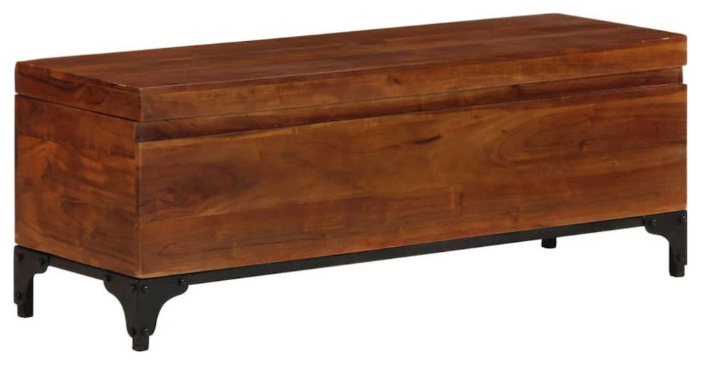 Storage Trunk 43.3X13.8X16.1 Solid Acacia Wood