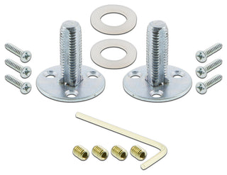 Double Studio Plate With White Porcelain Knob, Polished Brass