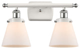 Innovations 916-2W-WPC-G61 2-Light Bath Vanity Light, White, Polished Chrome