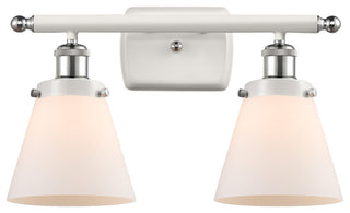 Innovations 916-2W-WPC-G61 2-Light Bath Vanity Light, White, Polished Chrome