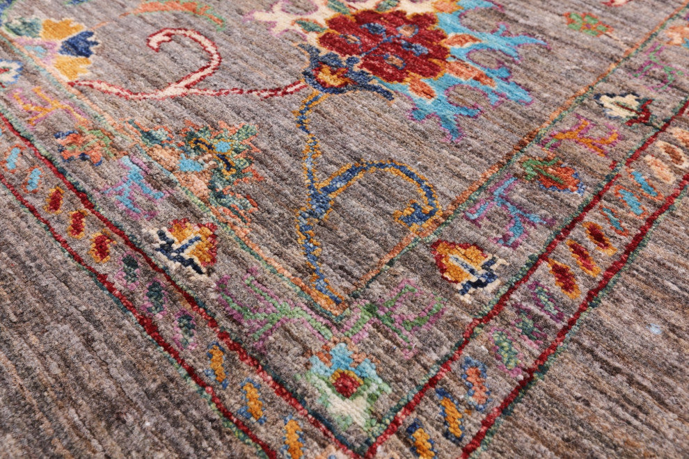 5' 2" X 6' 5" Hand Knotted Persian Tabriz Wool Rug Q9966