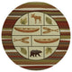 Indoor/Outdoor Excursion EX3 Canyon Machine Washable 8' x 8' Round Rug