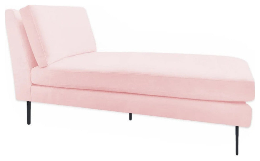 Aura Chaise Lounge With Metal Legs, Armless Lounge Sofa